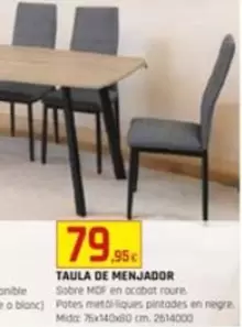 Oferta de Taula De Menjador por 79,95€ en Fes Més