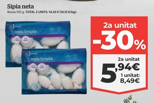 Oferta de Total - Sipia Neta por 8,49€ en La Sirena