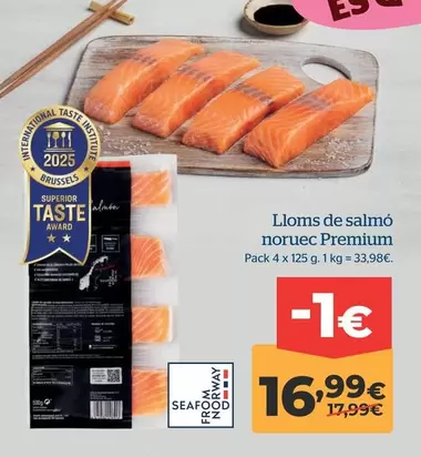 Oferta de Premium - Lloms De Salmon Noruec por 16,99€ en La Sirena