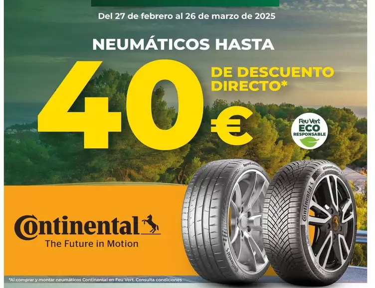 Oferta de Continental - The Future In Motion por 40€ en Feu Vert