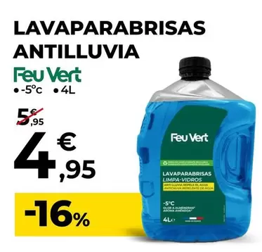 Oferta de Feu Vert - Lavaparabrisas Antilluvia por 4,95€ en Feu Vert