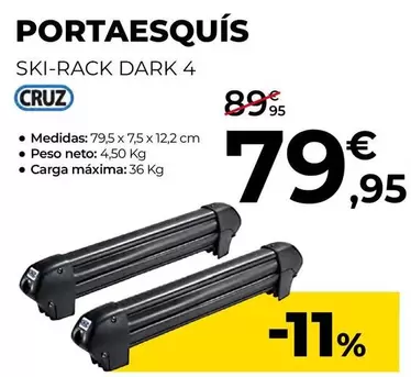 Oferta de Cruz - Portaesquis por 79,95€ en Feu Vert