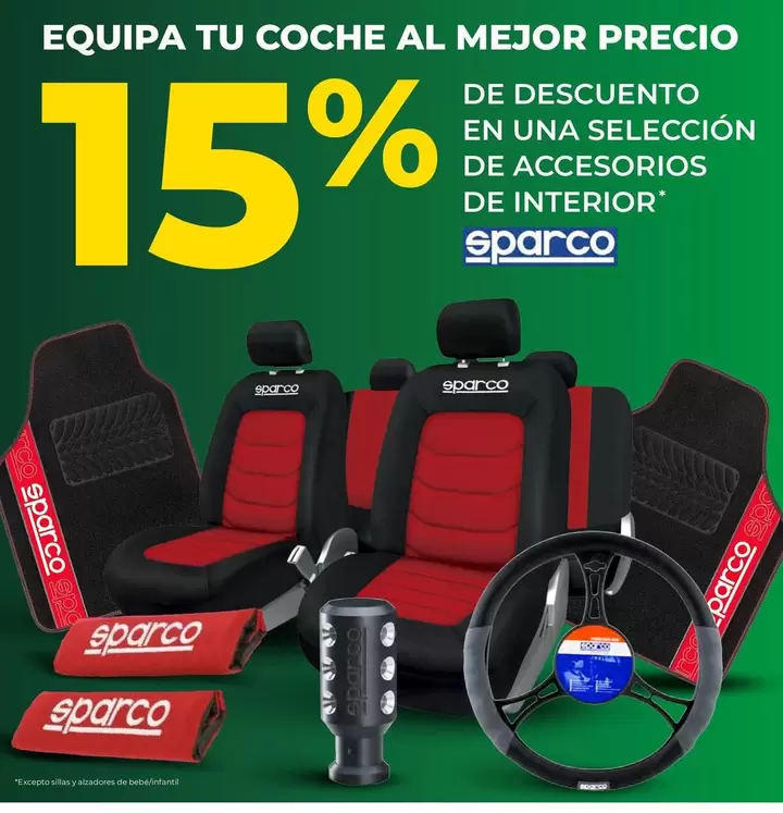 Oferta de Sparco - Equipa Tu Coche Al Mejor Precio en Feu Vert