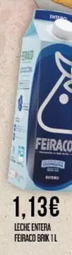 Oferta de Feiraco - Leche Entera por 1,13€ en Claudio