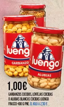 Oferta de Luengo - Garbanzos Cocidos por 1€ en Claudio