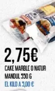 Oferta de Mandul - Cake Marble O Natur por 2,75€ en Claudio