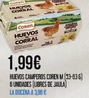 Oferta de Coren - Huevos Camperos  M por 1,99€ en Claudio