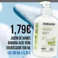 Oferta de Babaria - Jabón De Manos Aloe Vera Dosificador por 1,79€ en Claudio