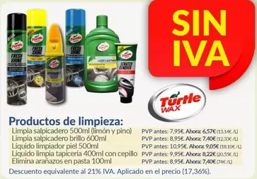 Oferta de Turtle Wax - Productos De Limpieza por 6,57€ en Aurgi