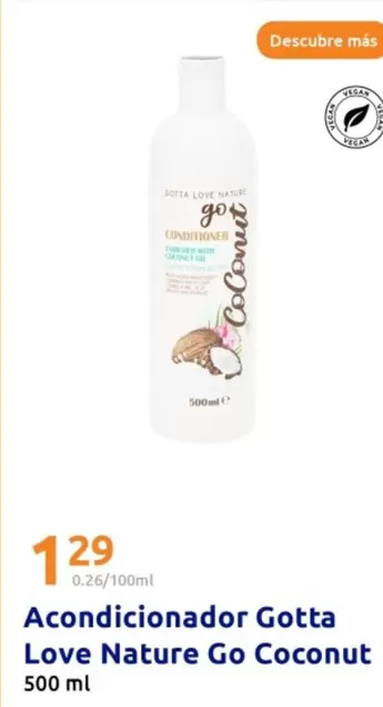 Oferta de Acondicionador Gotta Love Nature Go Coconut por 1,29€ en Action