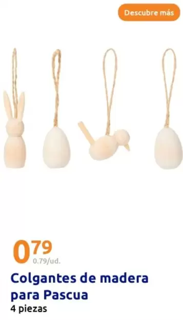 Oferta de Colgantes De Madera Para Pascua por 0,79€ en Action