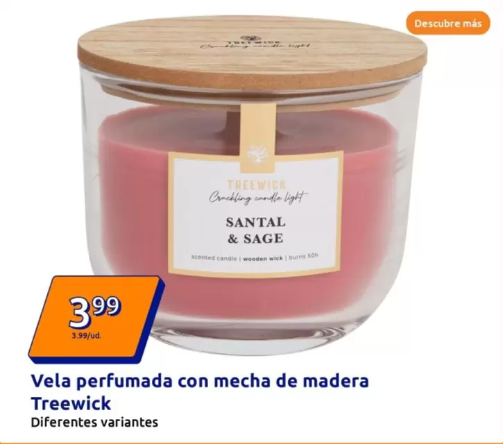 Oferta de Treewick - Vela Perfumada Con Mecha De Madera  por 3,99€ en Action