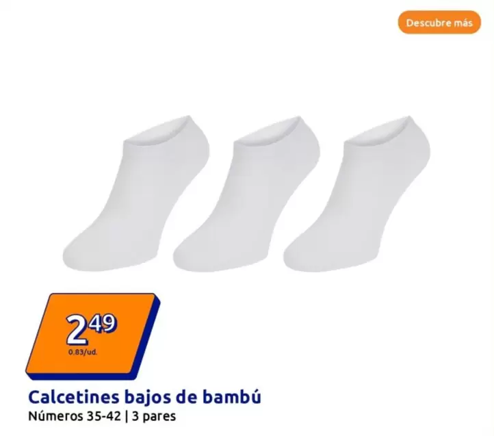 Oferta de Calcetines Bajos De Bambu por 2,49€ en Action