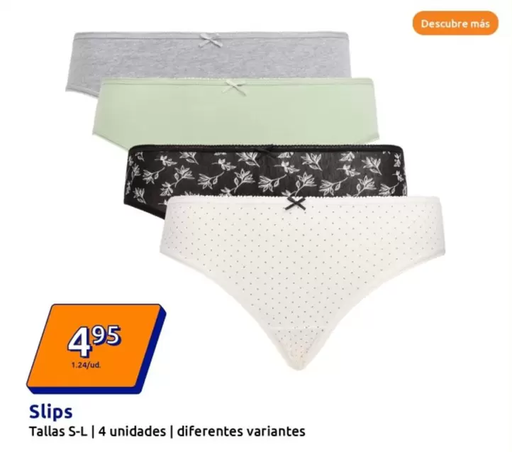 Oferta de Slips por 4,95€ en Action