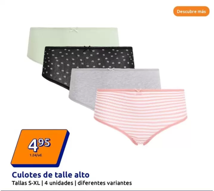 Oferta de Culotes De Talle Alto por 4,95€ en Action