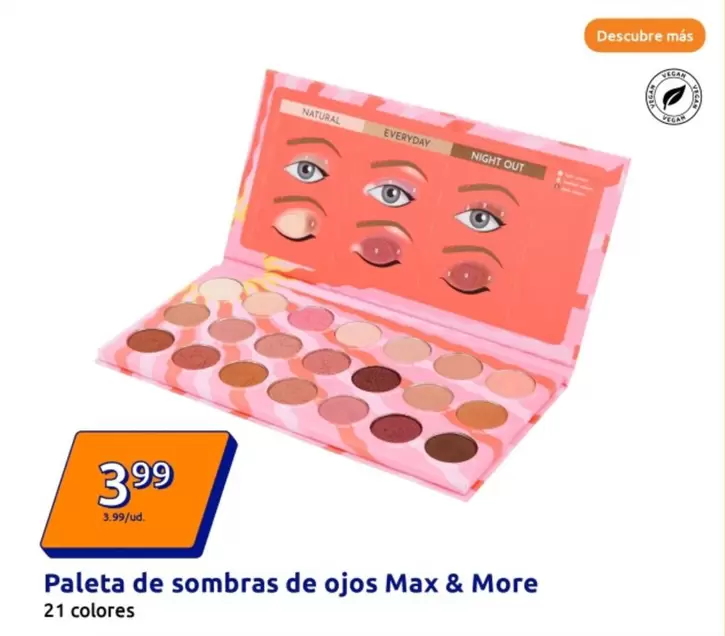 Oferta de Paleta De Sombras De Ojos Max & More por 3,99€ en Action