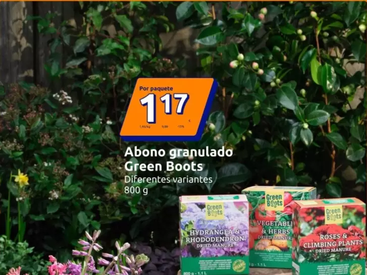 Oferta de Green Boots - Abono Granulado por 1,17€ en Action