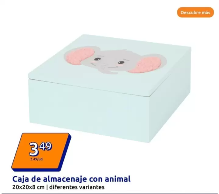 Oferta de Caja De Almacenaje Con Animal por 3,49€ en Action