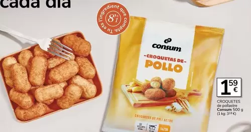 Oferta de Consum - Croquetes De Pollastre por 1,59€ en Supermercados Charter