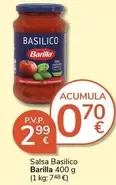 Oferta de Barilla - Salsa Basilico por 2,99€ en Supermercados Charter