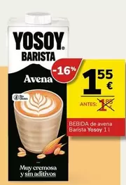 Oferta de YoSoy - Bebida De Avena Barista por 1,55€ en Supermercados Charter