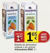 Oferta de Almendrola - Bebida De Almendras Original O Sin Azucar por 1,65€ en Supermercados Charter