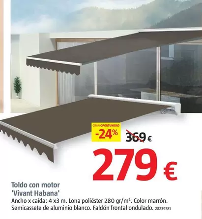 Oferta de Toldo Con Motor 'Vivant Habana' por 279€ en BAUHAUS