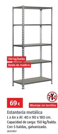 Oferta de Regalux - Estanteria Metalica por 69€ en BAUHAUS