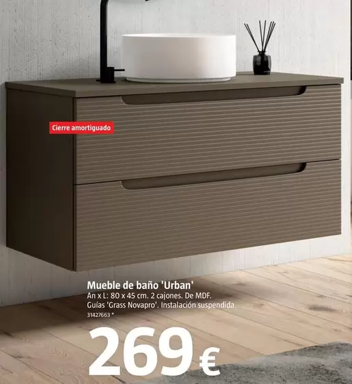 Oferta de Mueble De Baño 'Urban' por 269€ en BAUHAUS