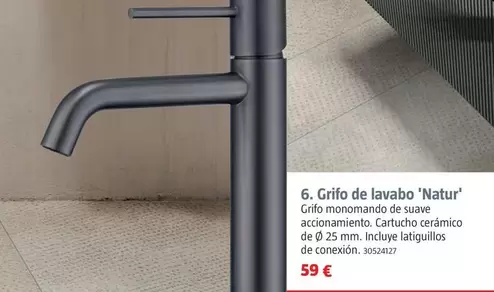 Oferta de Grifo De Lavabo 'Natur' por 59€ en BAUHAUS