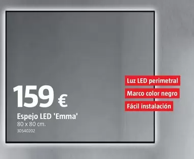 Oferta de Espejo Led Emma por 159€ en BAUHAUS