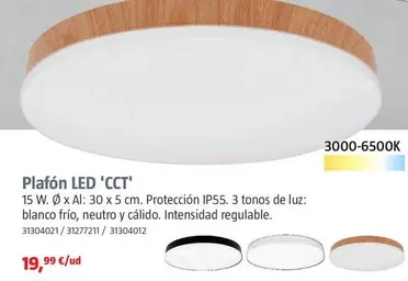 Oferta de Plafón LED 'CCT' por 19,99€ en BAUHAUS