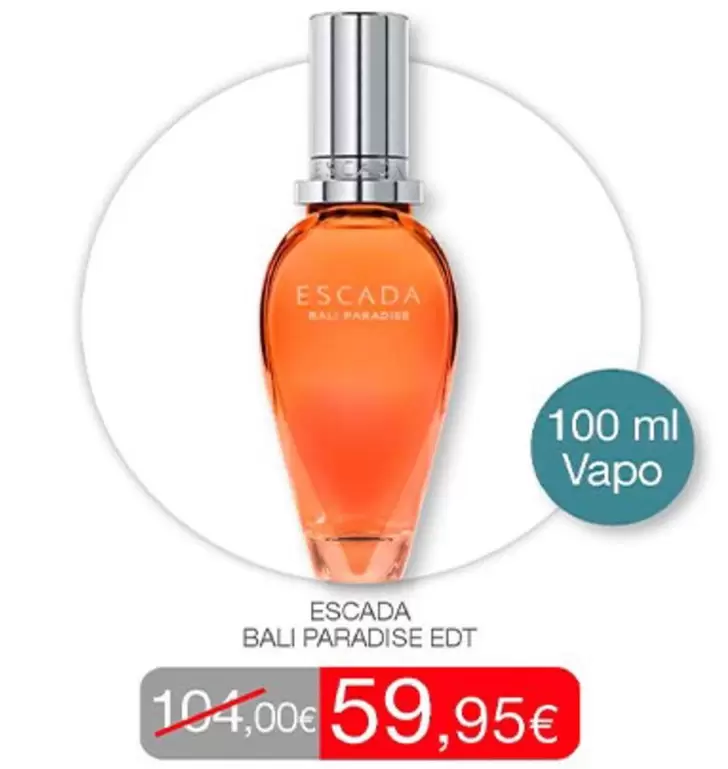 Oferta de Escada -  Bali Paradise Edt por 59,95€ en Passion Beauté