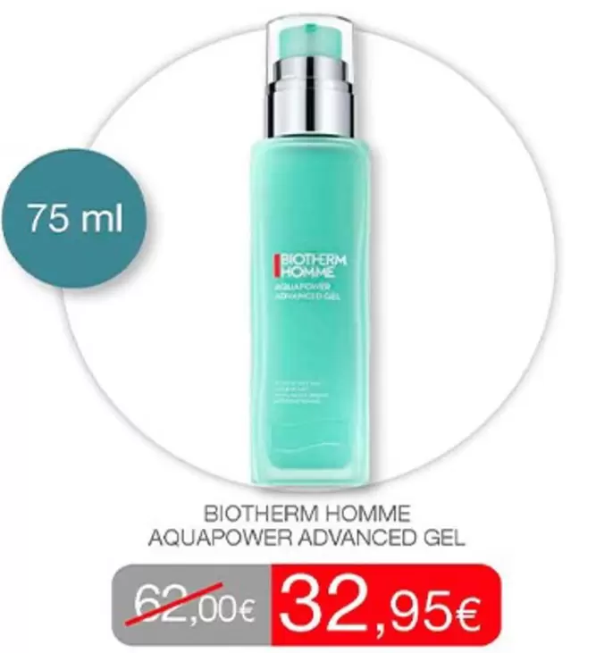 Oferta de Biotherm - Homme Aquapower Advanced Gel por 32,95€ en Passion Beauté