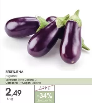 Oferta de Origen - Berenjena por 2,49€ en Supermercados Plaza