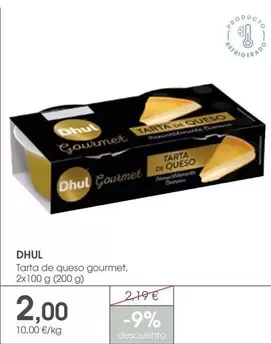 Oferta de Dhul - Tarta De Queso Gourmet por 2€ en Supermercados Plaza