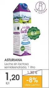 Oferta de La Asturiana - Leche Sin Lactosa Semidesnatada por 1,2€ en Supermercados Plaza