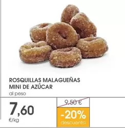 Oferta de Rosquilla Malagueñas Mini De Azúcar por 7,6€ en Supermercados Plaza