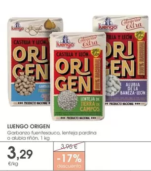 Oferta de Luengo - Garbanzo Fuentesauco por 3,29€ en Supermercados Plaza