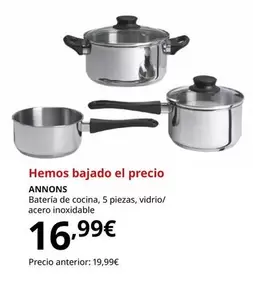 Oferta de Annons - Ollas Y Cacerolas por 16,99€ en IKEA