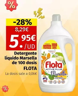 Oferta de Flota - Detergente Líquido Marsella De 100 Dosis por 5,95€ en Maskom Supermercados