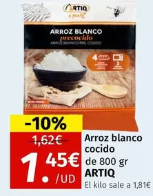 Oferta de Artiq - Arroz Blanco Cocido por 1,45€ en Maskom Supermercados