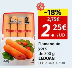 Oferta de Leduan - Flamenquin York por 2,25€ en Maskom Supermercados