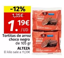 Oferta de Alteza - Tortitas De Arroz Choco Negro por 1,19€ en Maskom Supermercados