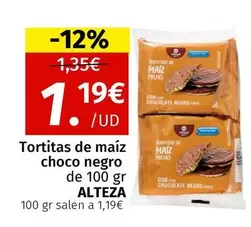 Oferta de Alteza - Tortitas De Maíz Choco Negro por 1,19€ en Maskom Supermercados