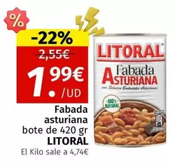 Oferta de Litoral - Fabada Asturiana por 1,99€ en Maskom Supermercados