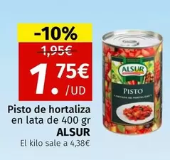 Oferta de Alsur - Pisto De Hortaliza  por 1,75€ en Maskom Supermercados