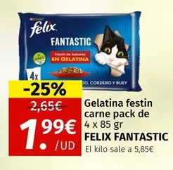 Oferta de Felix Fantastic - Gelatina Festin Carne por 1,99€ en Maskom Supermercados