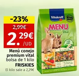 Oferta de Friskies - Menú  Premium Vital Bolsa por 2,29€ en Maskom Supermercados