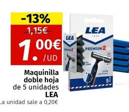 Oferta de LeA - Maquinilla Doble Hoja por 1€ en Maskom Supermercados